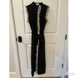 Pearl by Lela Rose Ponte Dress with Fringe Detail - NEW WITH TAGS.